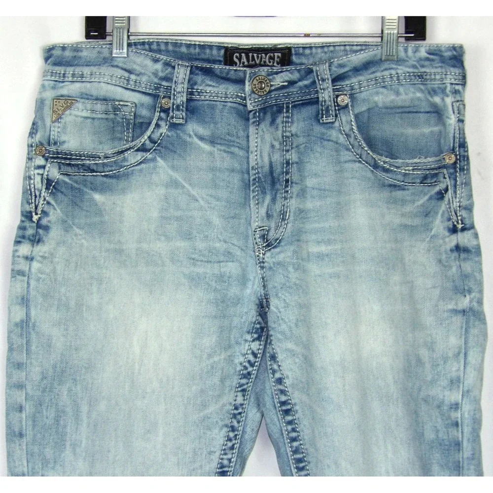 SALVAGE For BUCKLE Regular Fit MAYHEM Straight Leg Jeans Men's 34 X 32
